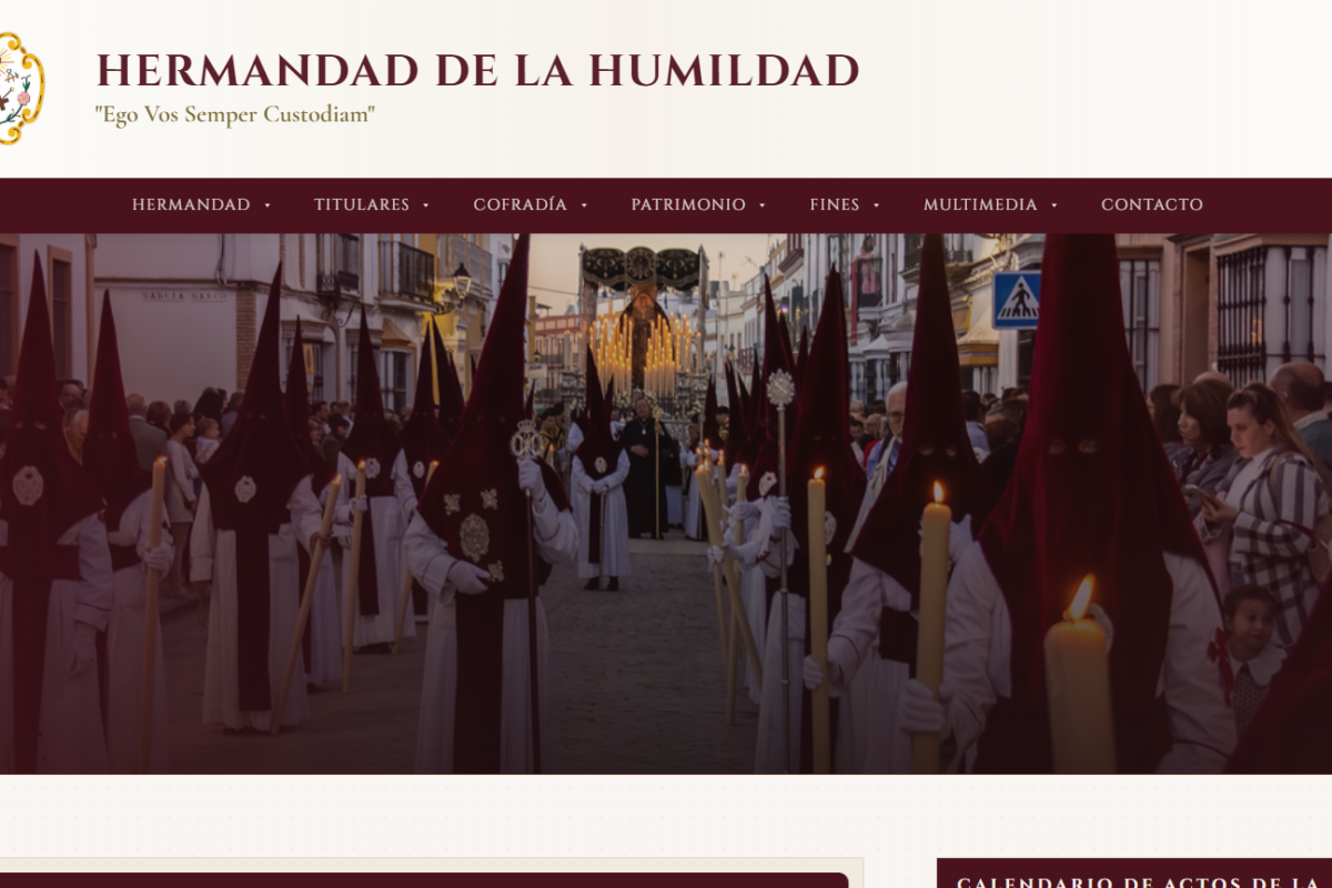 BIENVENIDA Y PRESENTACIÓN DE LA NUEVA WEB DE LA HERMANDAD