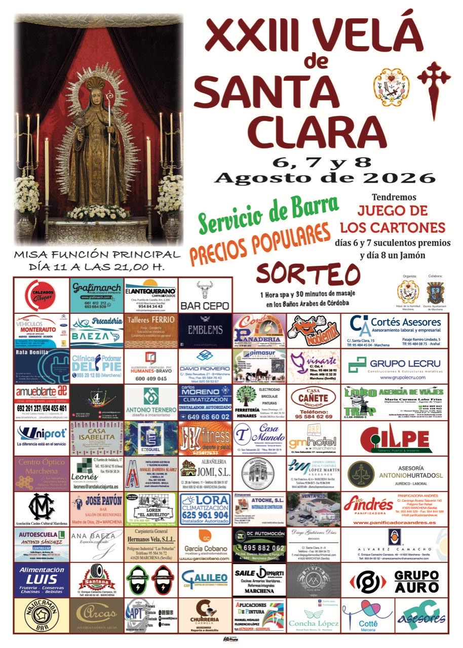 VELÁ DE SANTA CLARA 2026