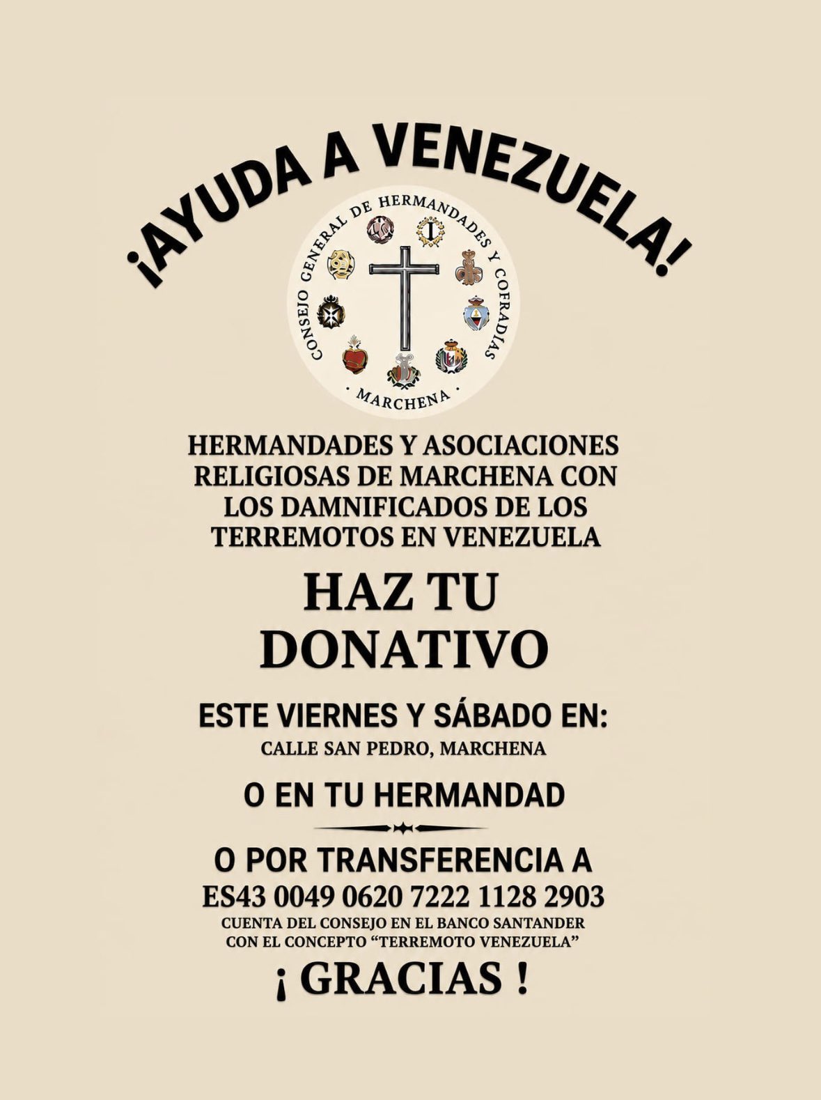 CARIDAD: AYUDA A LOS DAMNIFICADOS DE VENEZUELA